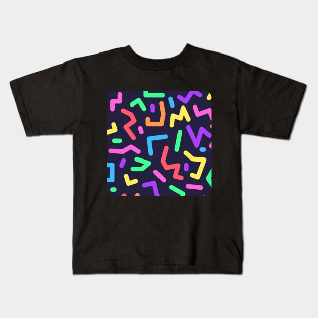 Vibrant Multicolor Doodles Kids T-Shirt by Be The Ignite